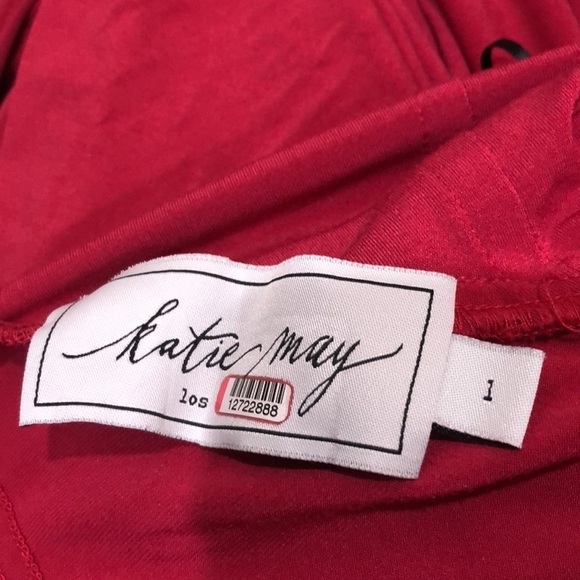 Katie May Leo Gown Maxi Dress Size Large Dark Pink Magenta Grecian Wrap - Picture 8 of 13